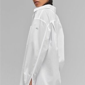 ALO YOGA Cotton Real Deal Button Up Long Sleeves